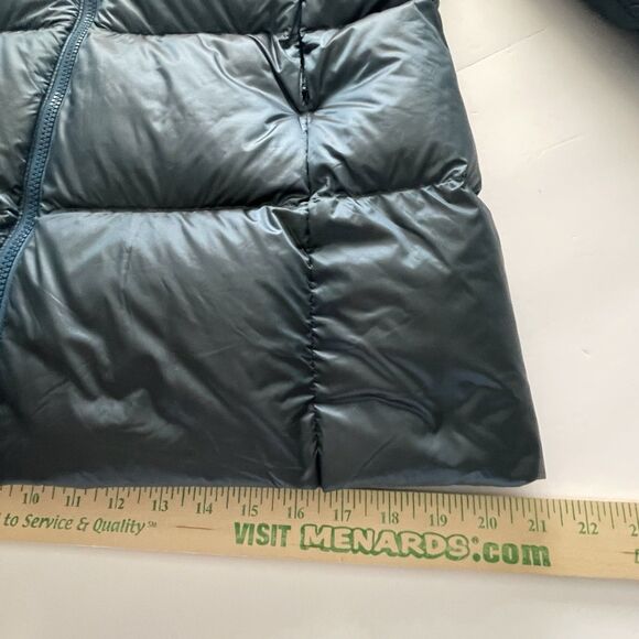 Eddie Bauer EB550 Luna Peak Down Parka Hooded Puffer Teal Coat Women's M Nylon - Picture 16 of 16